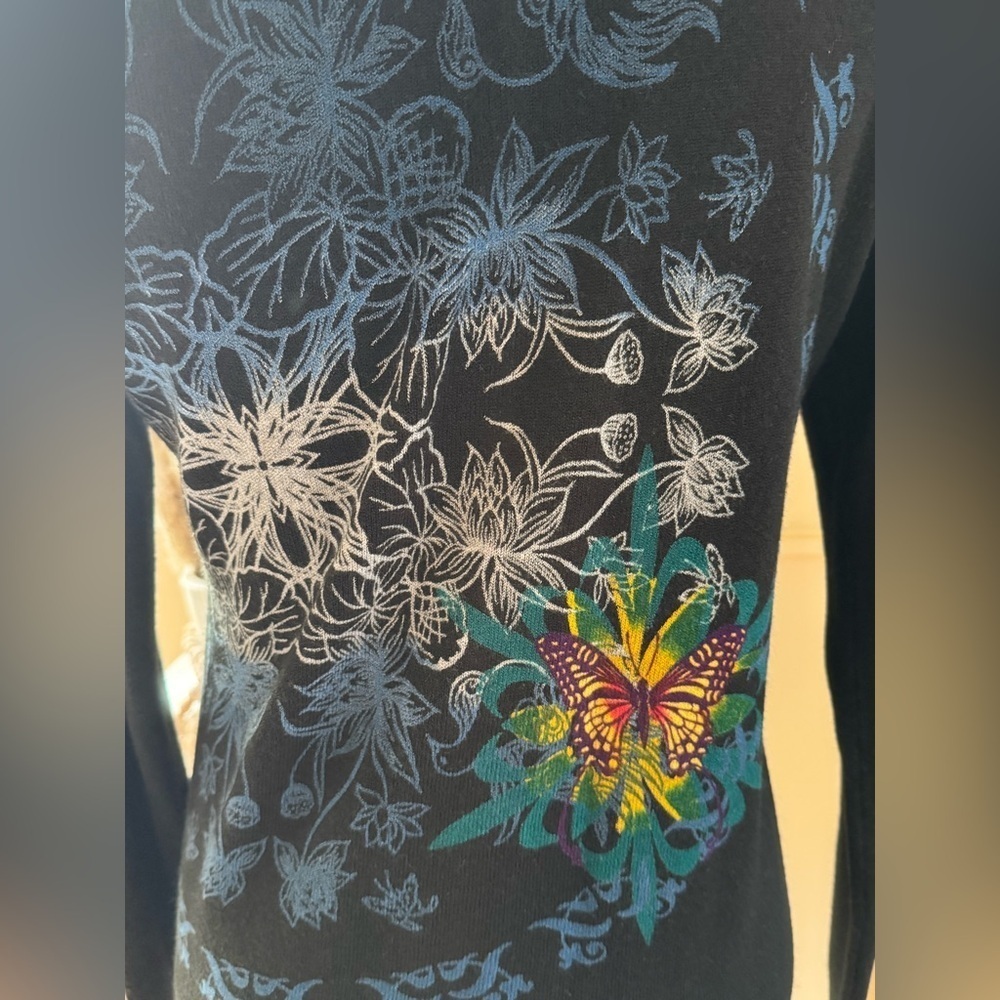 Til The End', On the Byas Black and Blue Women's Cardigan - Picture 3 of 11